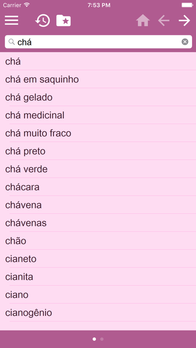 English Portuguese free dictionary screenshot 3