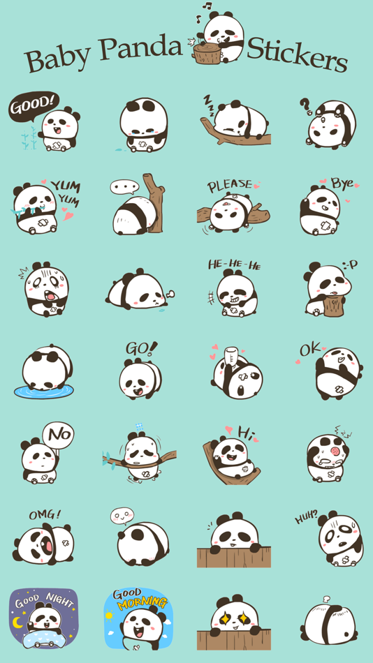 Cute Panda Stickers Pack for iMessage - Baby Panda - 1.2.1 - (iOS)