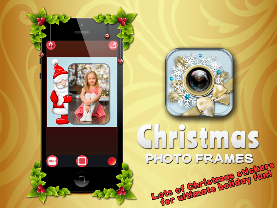 Screenshot #5 pour Cadres de Noël Photo Éditeur de Photos et Stickers