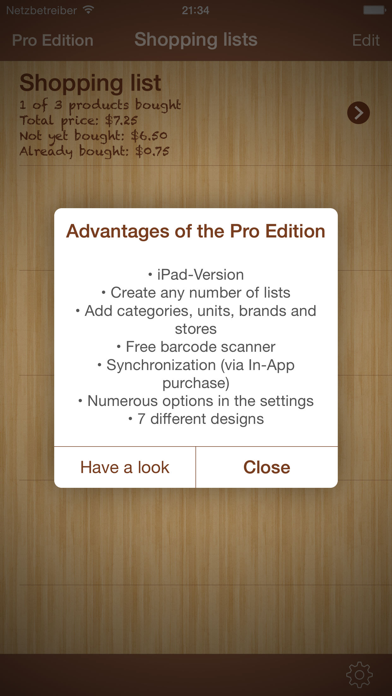 ShoppingList Lite Edition screenshot