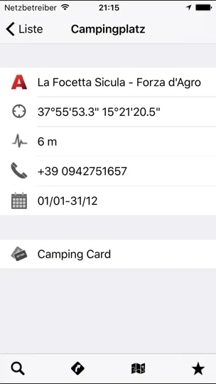 Screenshot von Archiescampings auf dem iPhone 3