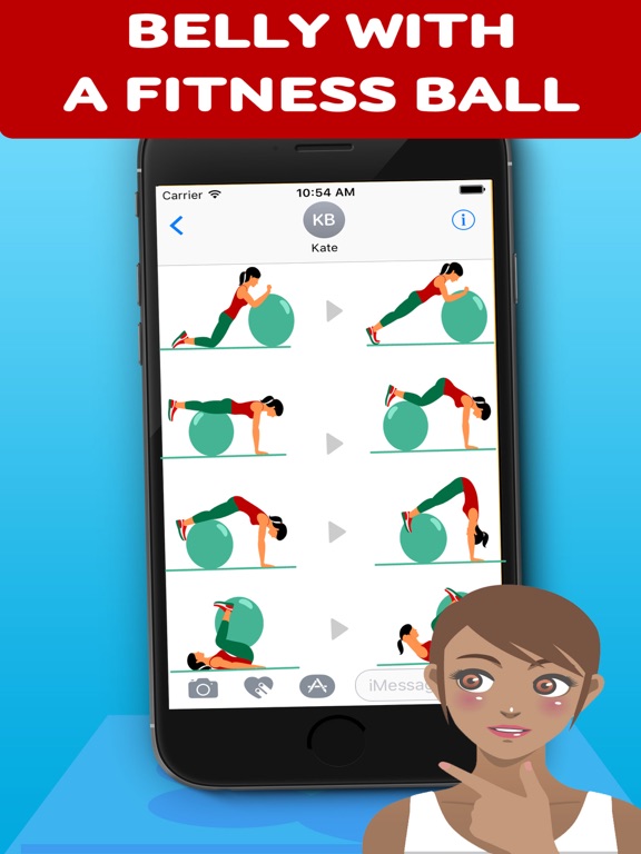 Screenshot #5 pour 6 Workout Routine Emoji Sticker