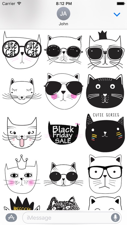 Cat Emotion Cute Sticker Pack 01