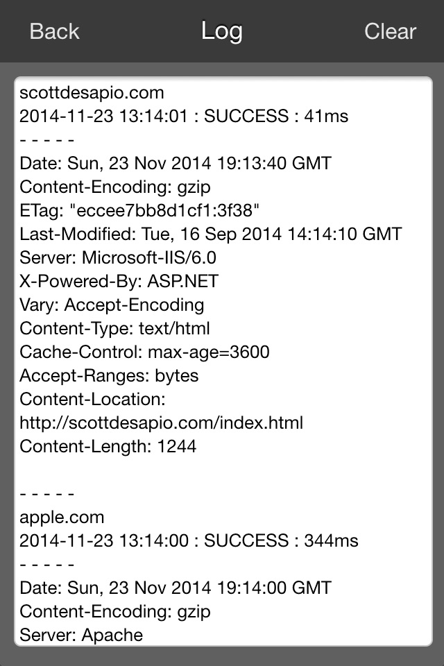 Scott's Pinger - Website Status Monitor screenshot 4