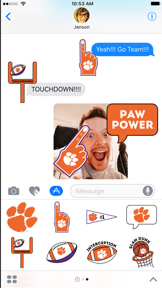 Clemson Tigers Stickers for iMessage screenshot