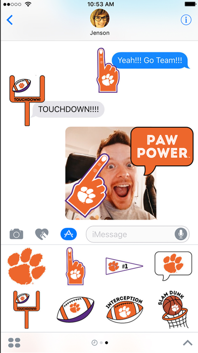 Screenshot #1 pour Clemson Tigers Stickers for iMessage