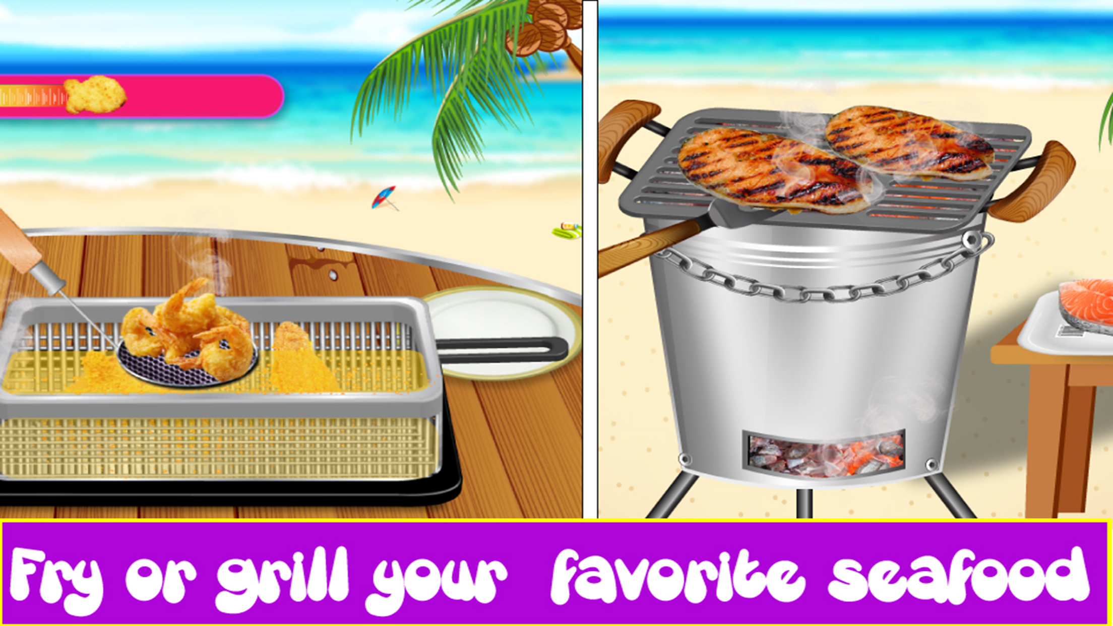 Seafood Deep Fry Maker Cook - A Fast Food Madness