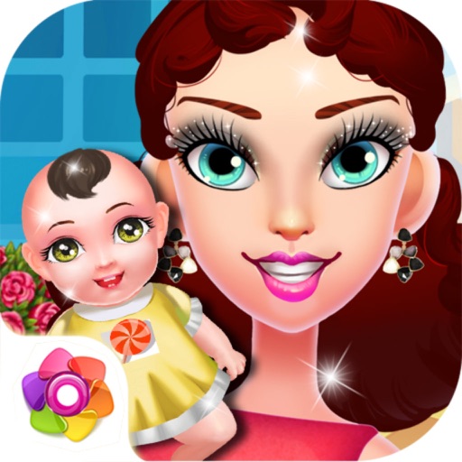 Colorful Lady's Cute Baby Icon