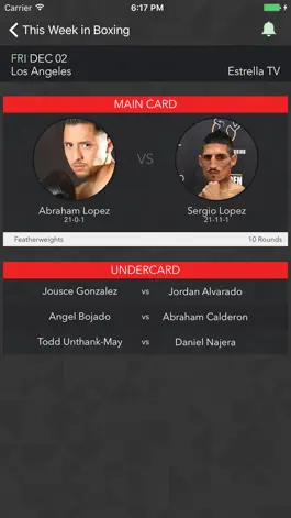 Game screenshot Uppercut - Upcoming Boxing Fight Schedule apk