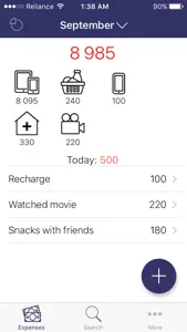 uSpend - Spending Tracker,Free Expense manager app screenshot #1 for iPhone