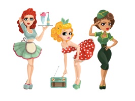 Make your conversations cuter with these Pin-Up Girls Stickers