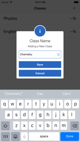 Grades Tracker/Calculator screenshot