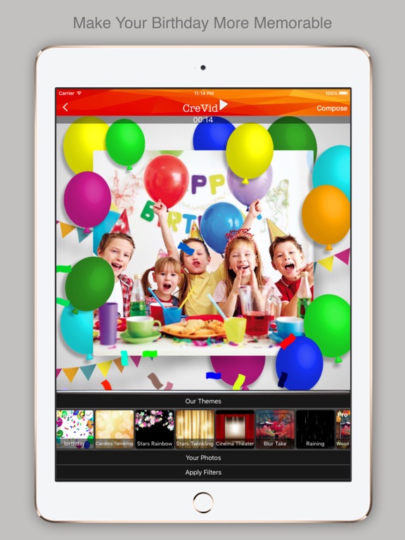 Photos & Video Slideshow Maker iPad screenshot 4 - Photo & Video app