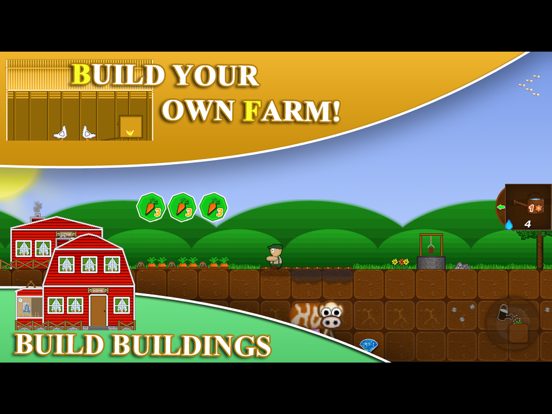Screenshot #1 for Mega Farmer - 2d sandbox farming adventure simulator with corn harvest and vegetable