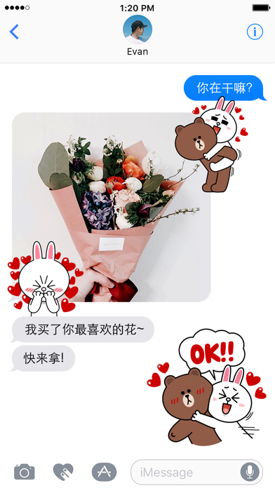 布朗熊和可妮兔 甜蜜恩爱篇 - LINE FRIENDS screenshot