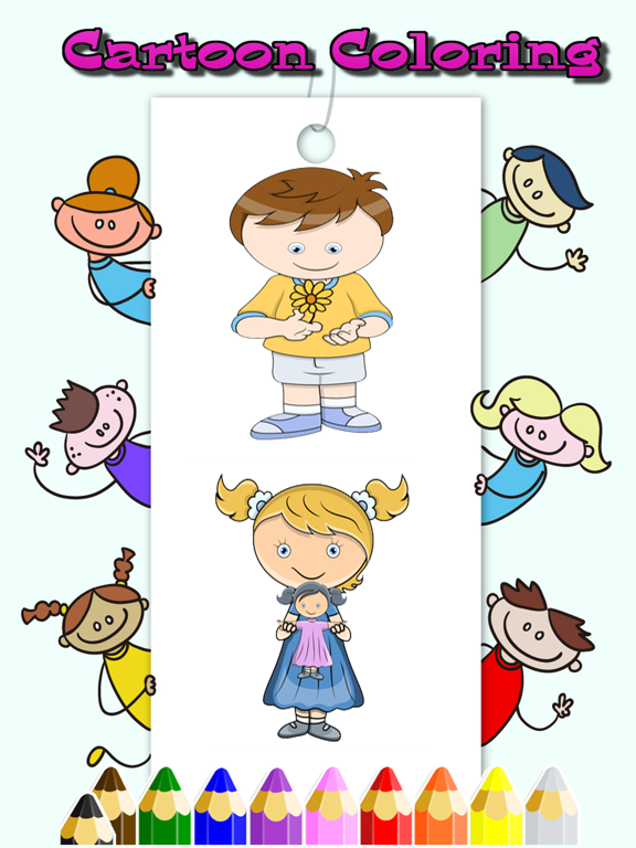 Cartoon Kid color easy kid games 4 yr old girls iPad screenshot