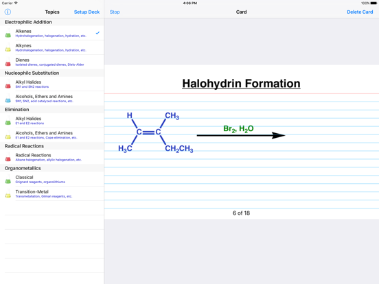 Screenshot #6 pour Learn Organic Chemistry Reaction Cards 1