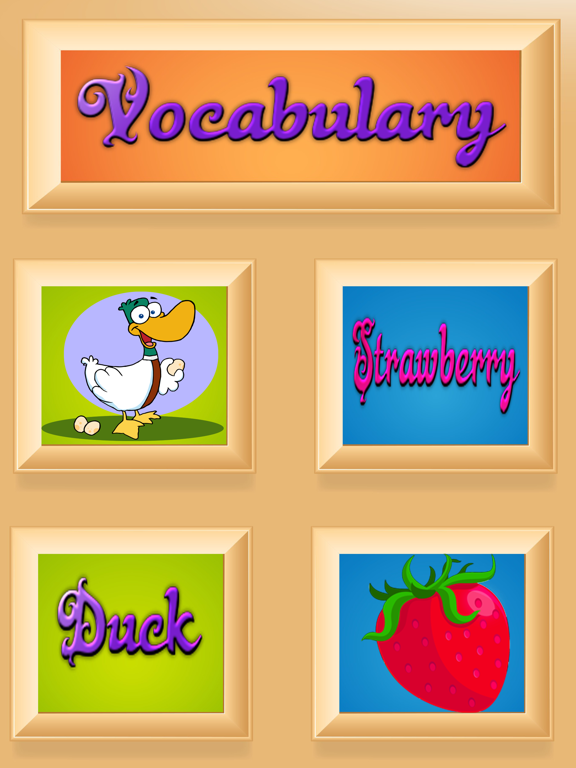 fruits - animals english exercises kindergarten iPad screenshot
