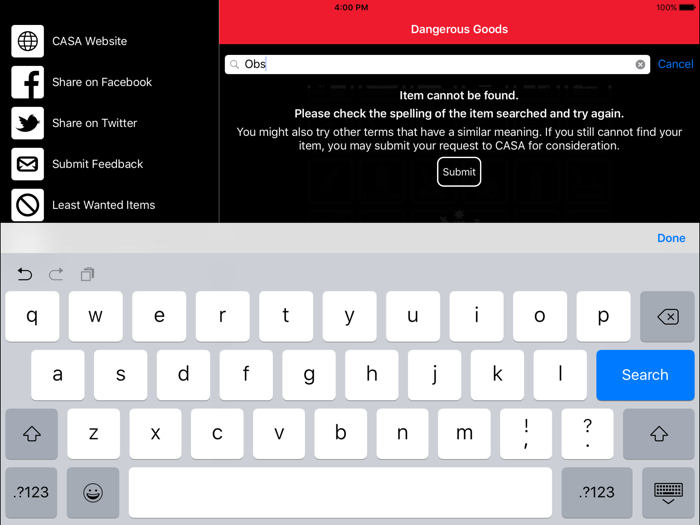 Can I pack that - Dangerous Goods App