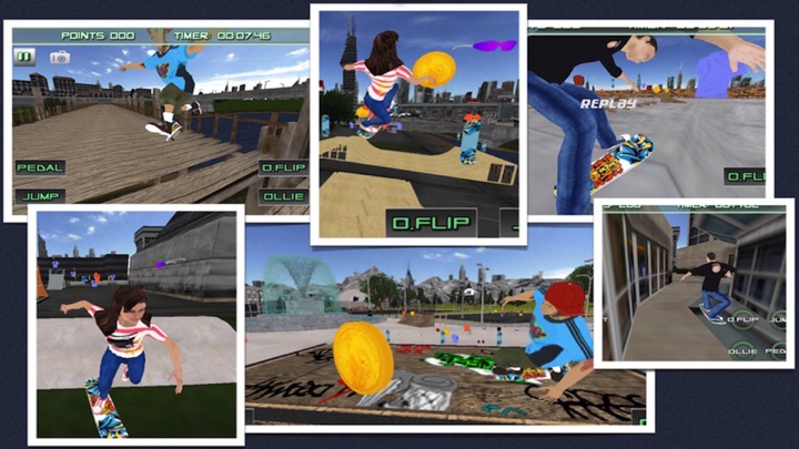 Screenshot #1 pour Extreme Skateboarder - Die Hard Racer Chase 3D Game
