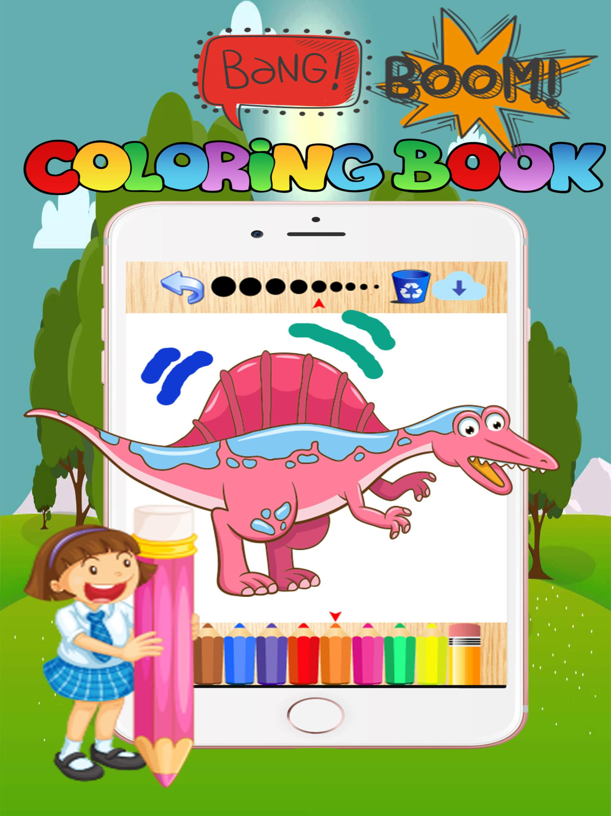 Toddler Dinosaur Coloring Book fun crayons for kid screenshot 7
