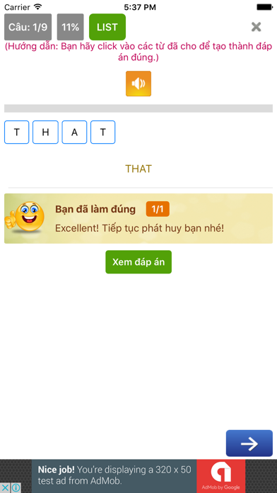 Screenshot #3 pour Hoc Tu Vung Tieng Anh (Học Tiếng Anh)