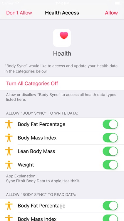 Body Sync for Fitbit to Health