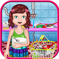 Kitchen Dish Cleaning and Washing - Games for Girls