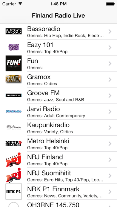 Screenshot #1 pour Finland Radio Live (Suomen Kieli, Finnish, Swedish, Suomalainen)