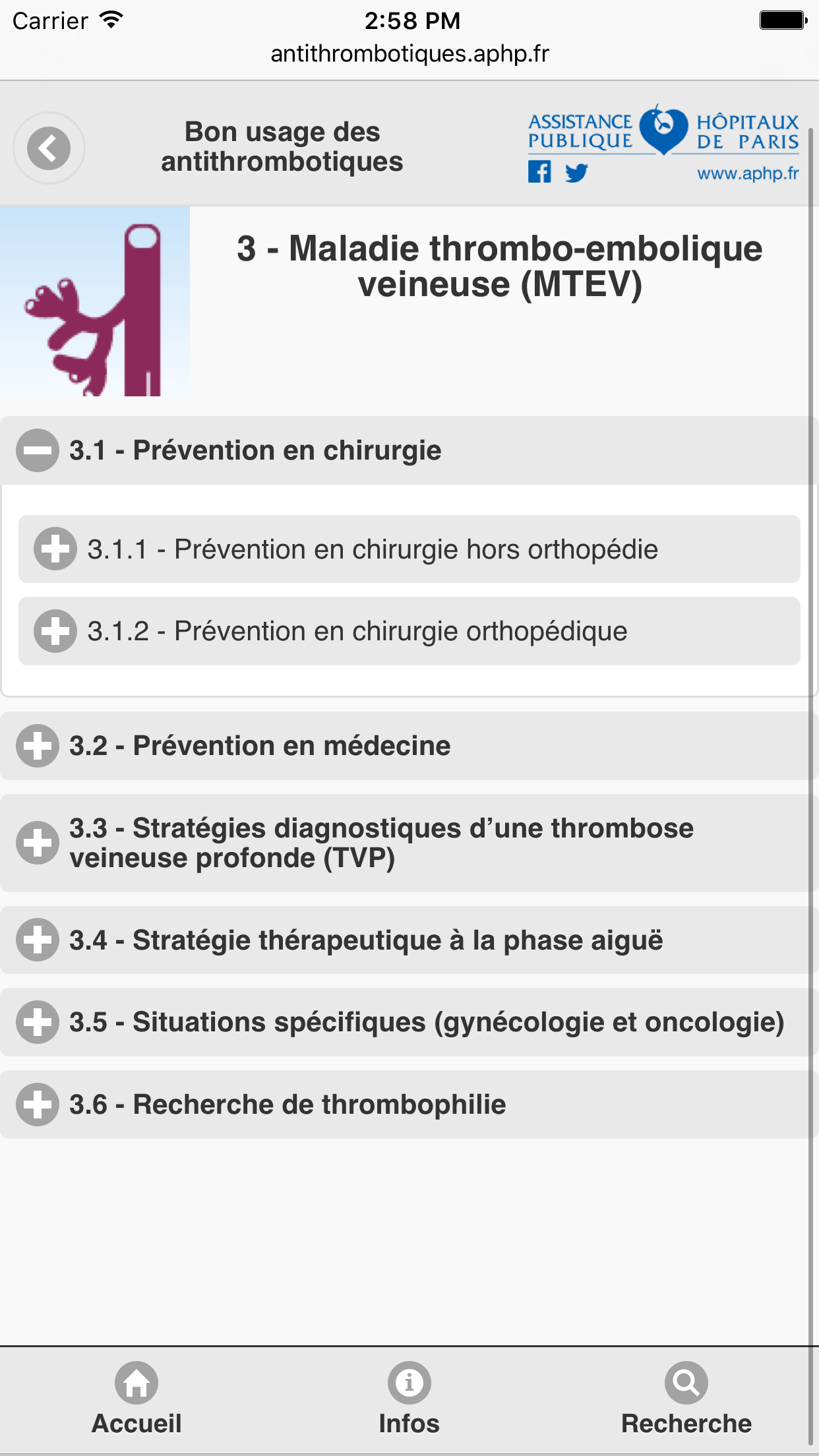 Reco Thromboses AP-HP
