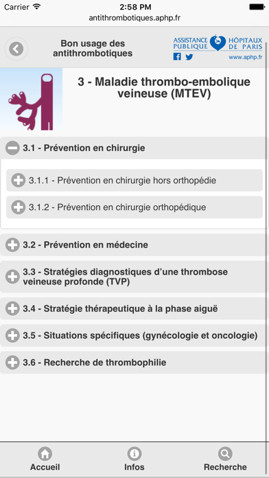 Screenshot #3 pour Reco Thromboses AP-HP