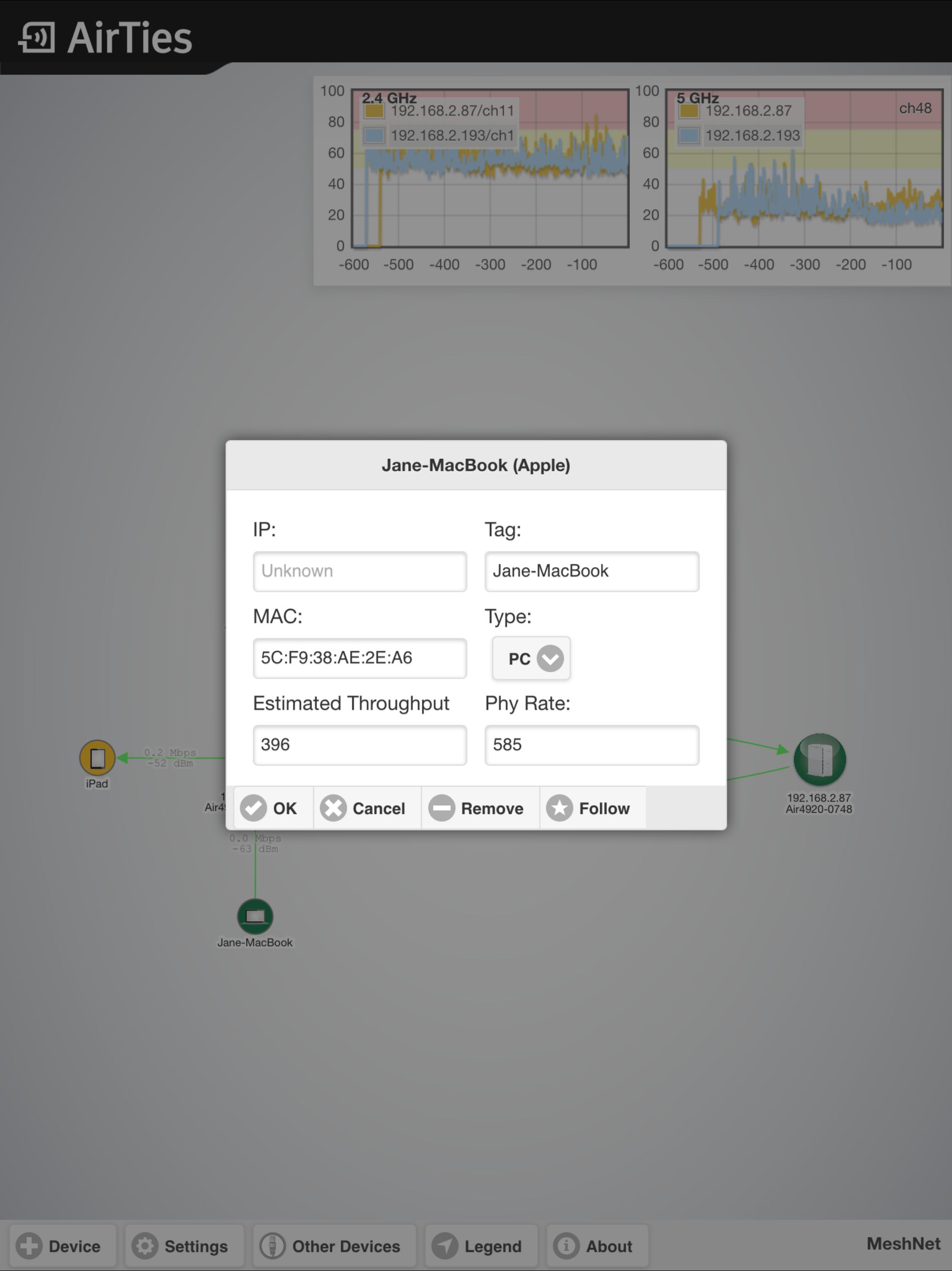 AirTies Network Visualizer