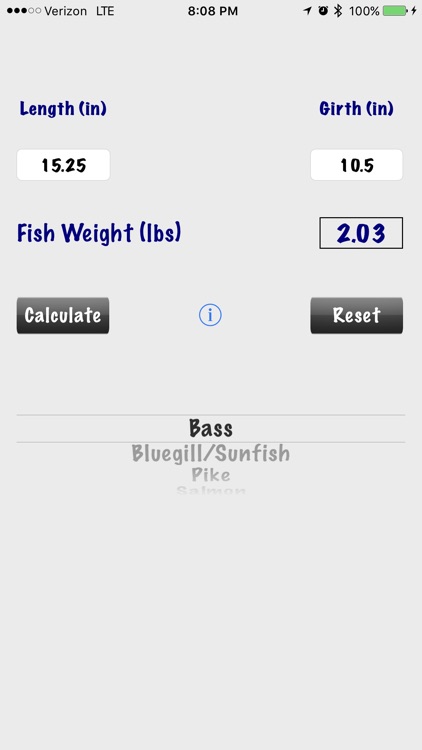 Fish Weight Calculator