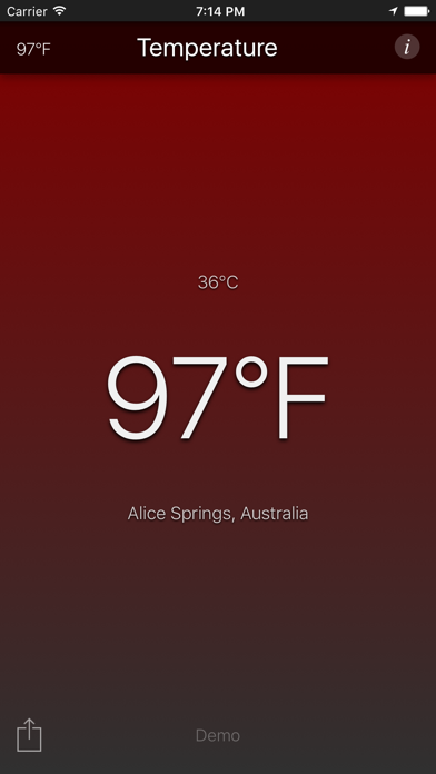 Temperature App Screenshot