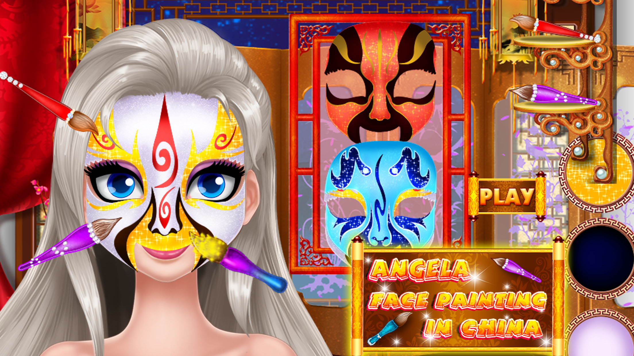 Angela Face Painting In China screenshot 3