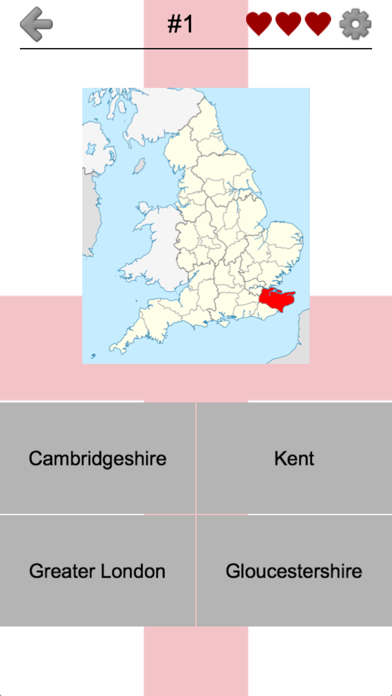 Counties of England Quiz Screenshot