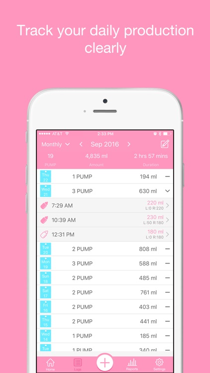Pumping Tracker - Breast Milk Pump Log for Mama