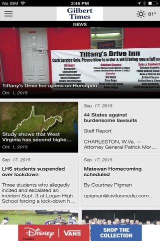 Gilbert Times screenshot 2