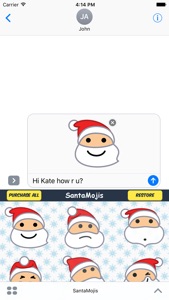 SantaMojis - Add Cool Santa Emojis to Messages screenshot #1 for iPhone