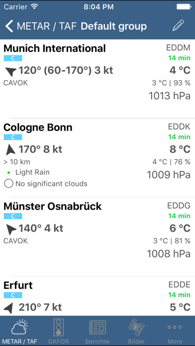 Screenshot #1 pour Flugwetter