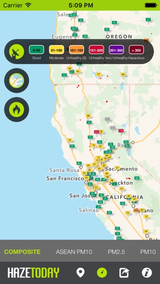Haze Today - AQI / API, Pollution & Fire Spotsのおすすめ画像1