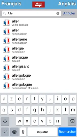Dictionnaire Anglais/Français iPhone-skjermbilde 3