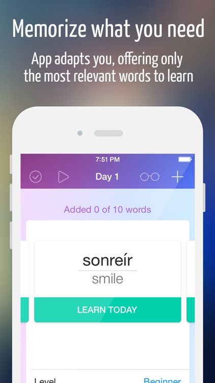 Learn 10 Spanish words per day with Easy Ten