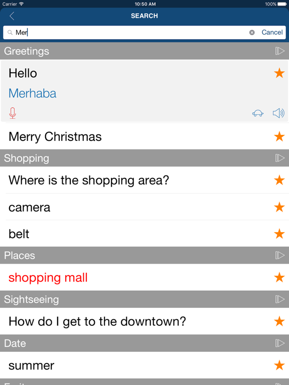 Learn Turkish Phrases & Words iPad screenshot 4 - Education app