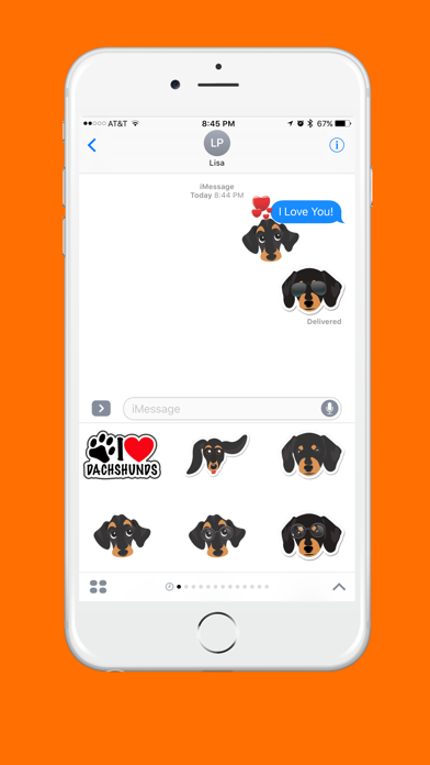 Screenshot #1 pour Dachshund Emoji - Black and Tan