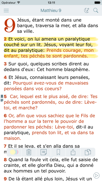 Screenshot #1 pour La Bible Offline Gratuite en Audio - Louis Segond