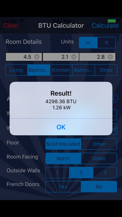 BTU / Radiator Calculator