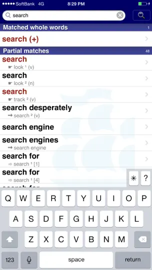 Скриншот LDOCE на iPhone 4