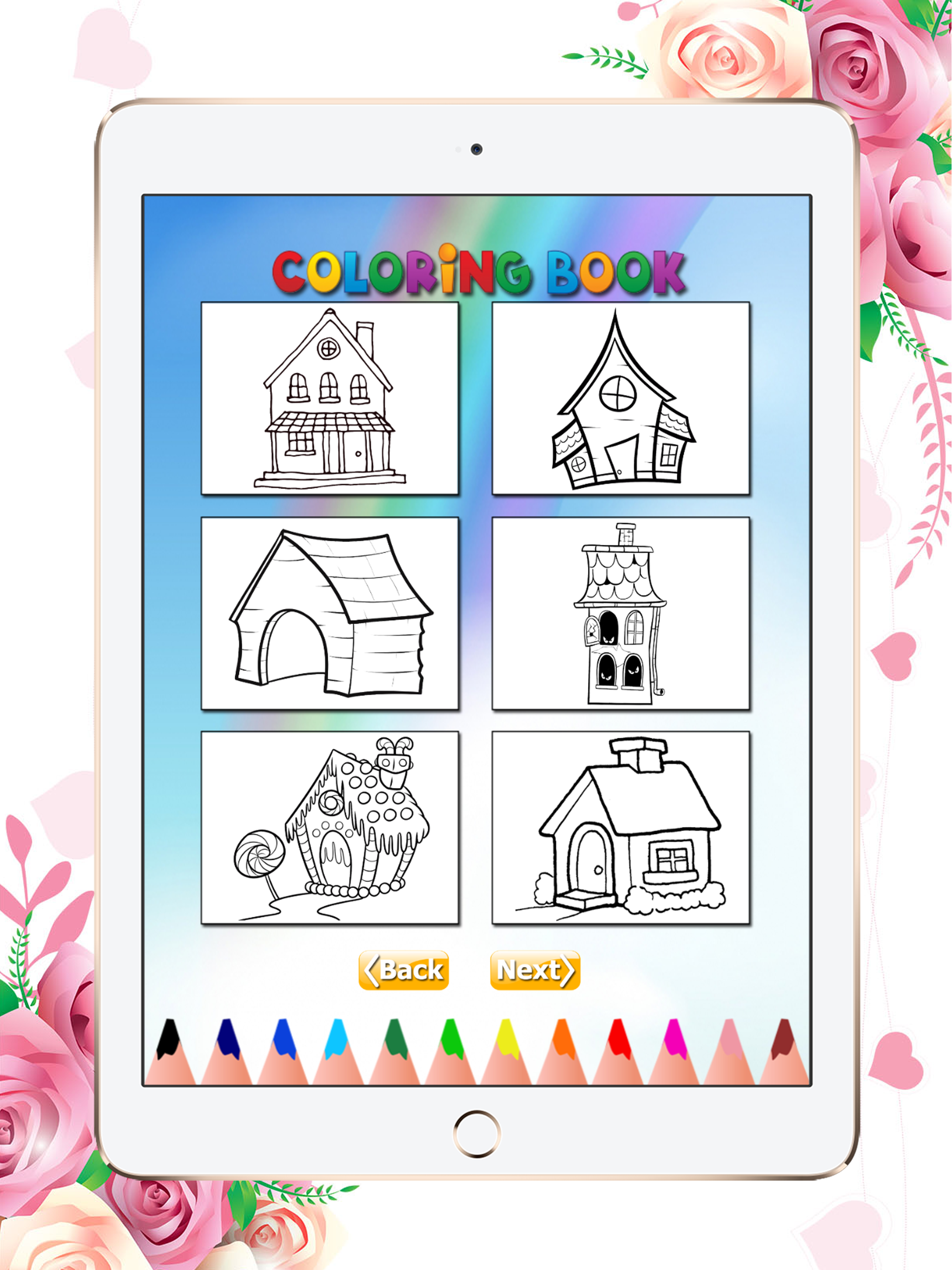 Coloring Book House: Learn to draw & paint for Kid