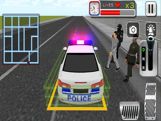 3D politie auto Drijven Simulator Spelletjes iPad app afbeelding 3